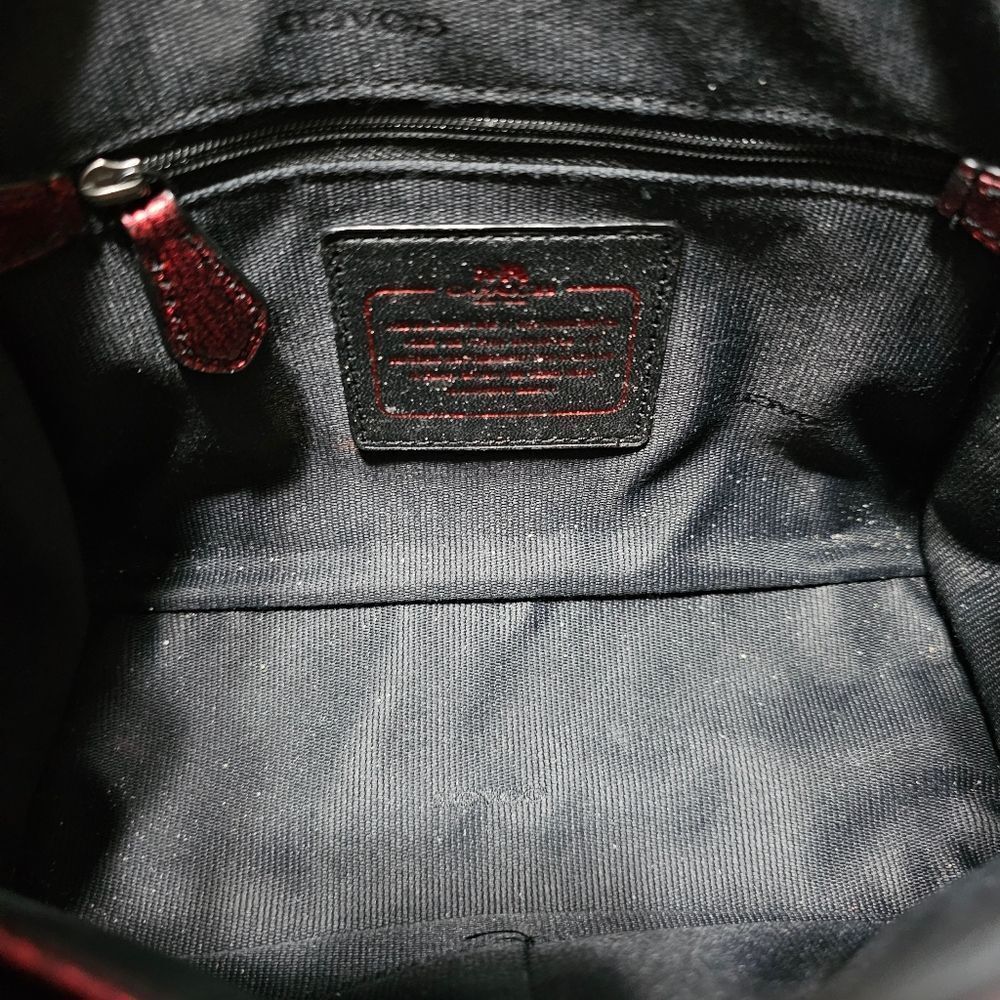 Coach Ranger Flap in Metallic Red Leather Crossbody Purse Shoulder Bag - Picture 8 of 8